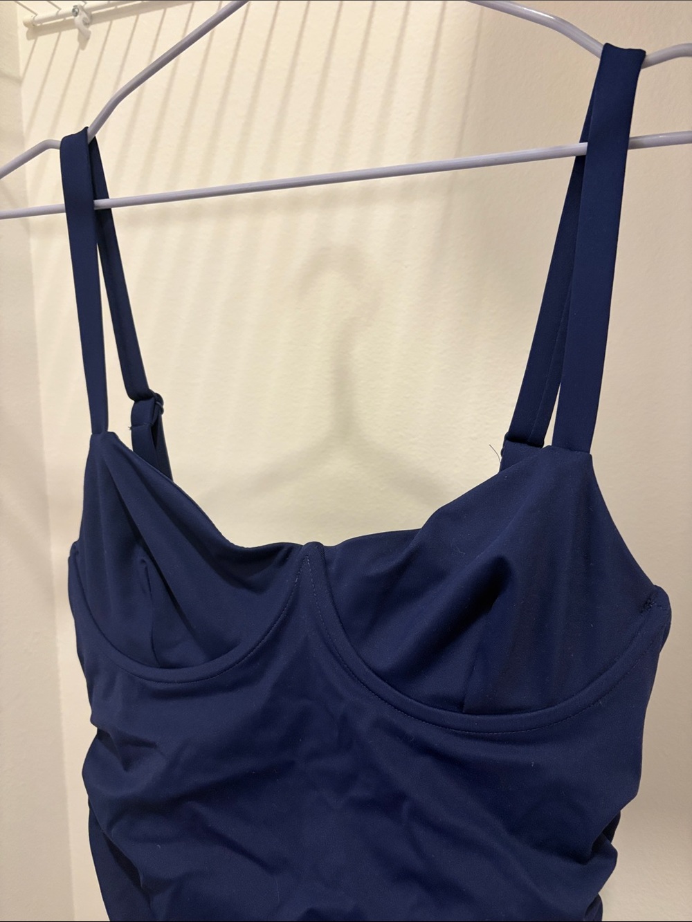 Skims Navy Ruched Tank Swim Dress medium - Picture 2 of 3